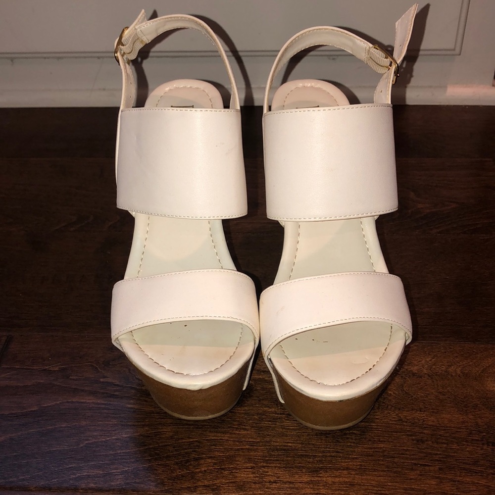 White Platform Wedges